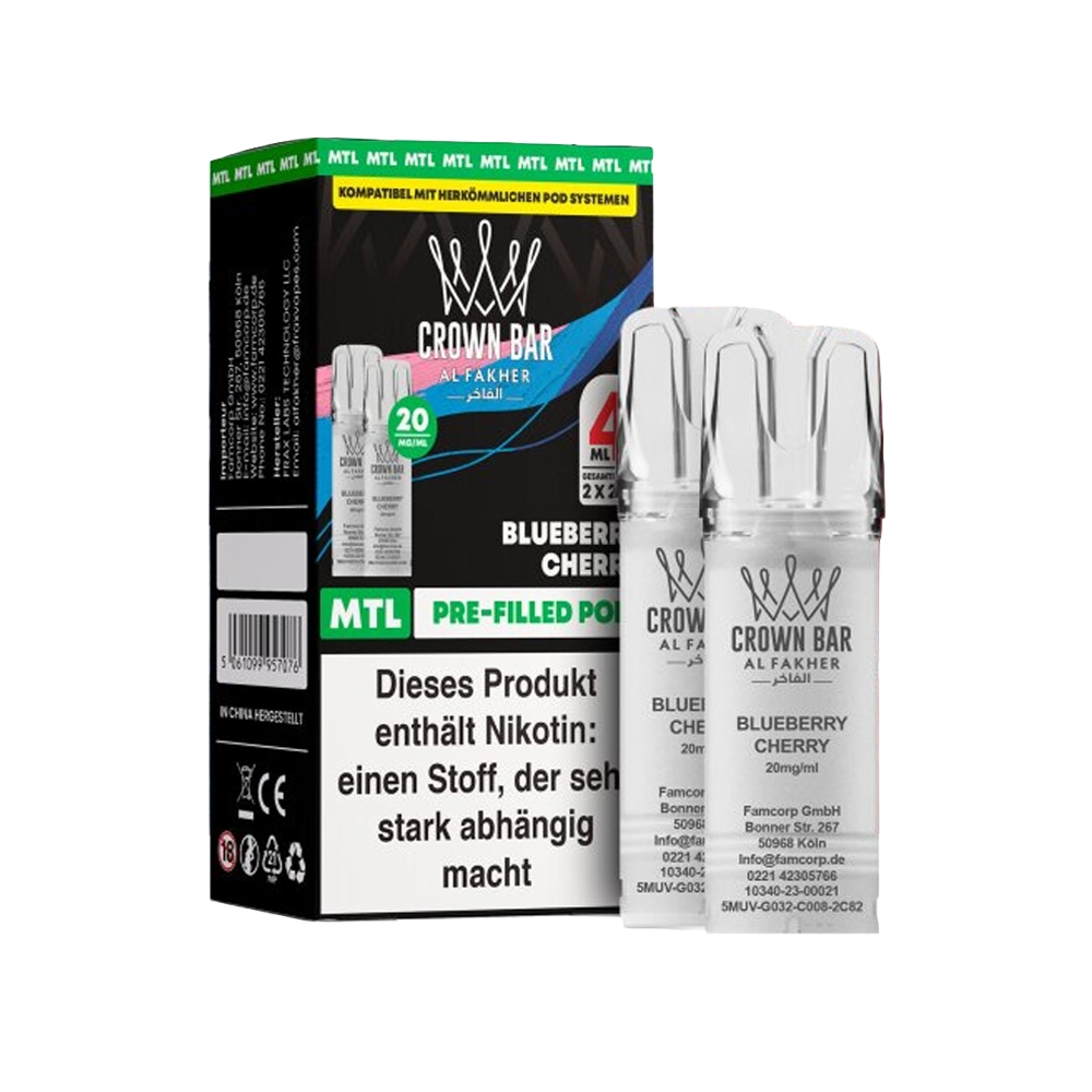 Al Fakher Pod (2er Pack) - Blueberry Cherry 20mg (MTL)