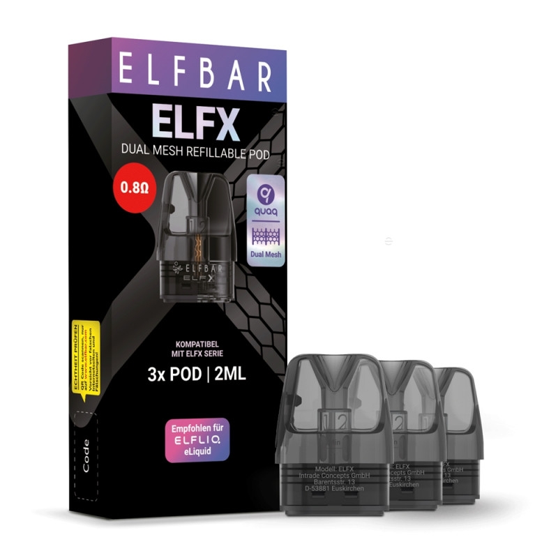 Elfbar ELFX Refillable Kit - Black - Bundle