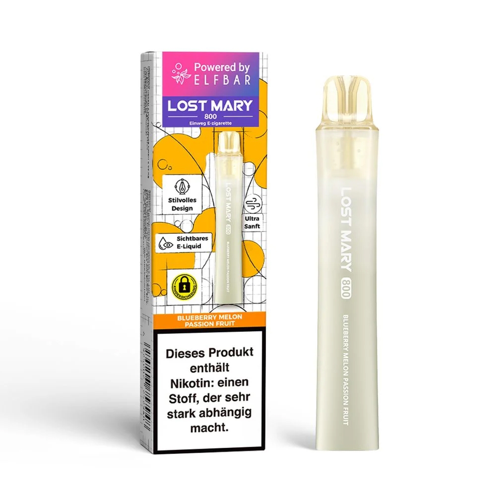 Elfbar Lost Mary LM800 E-Shisha 20mg - Blueberry Melon Passion Fruit