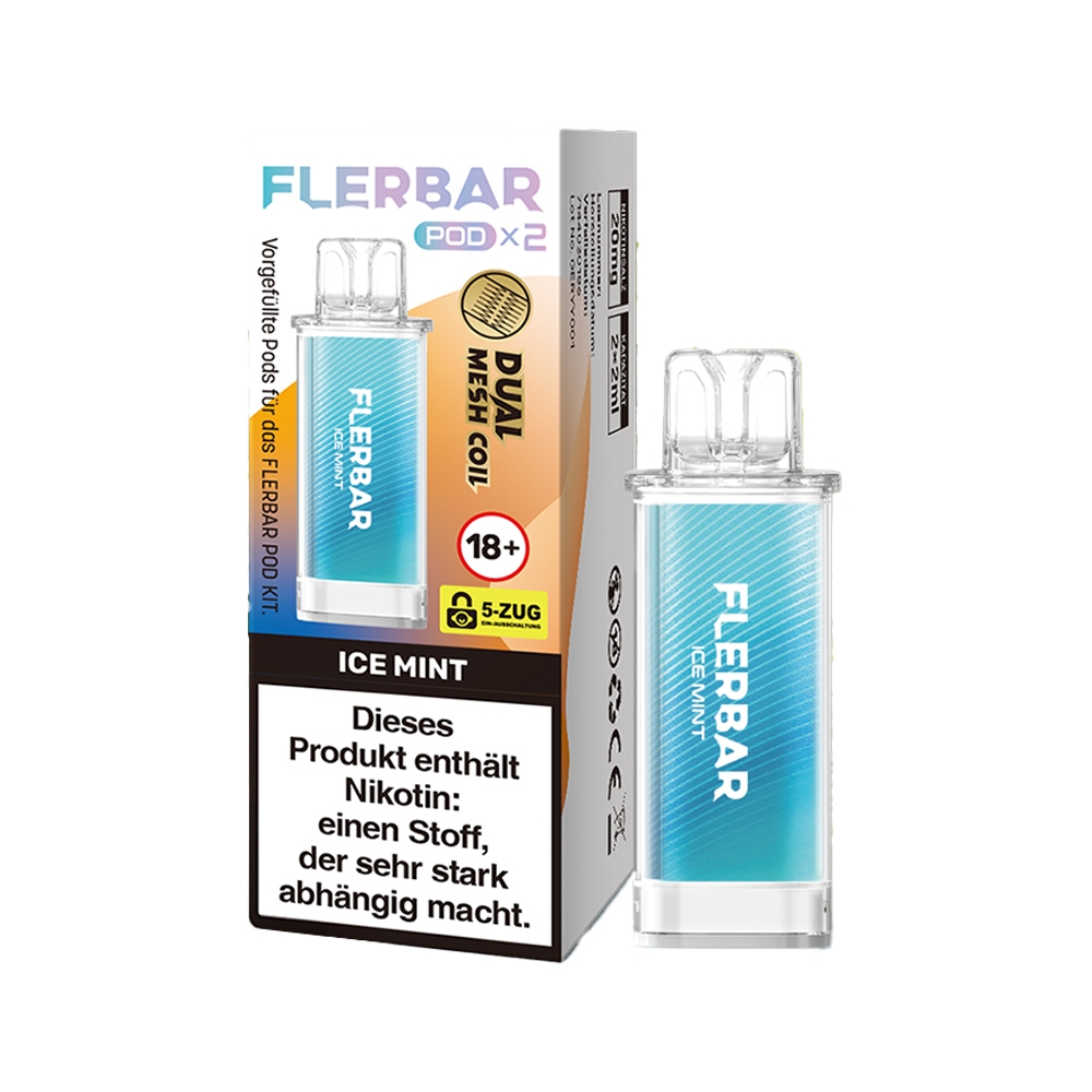 Flerbar POD (2stk) - Ice Mint 20mg