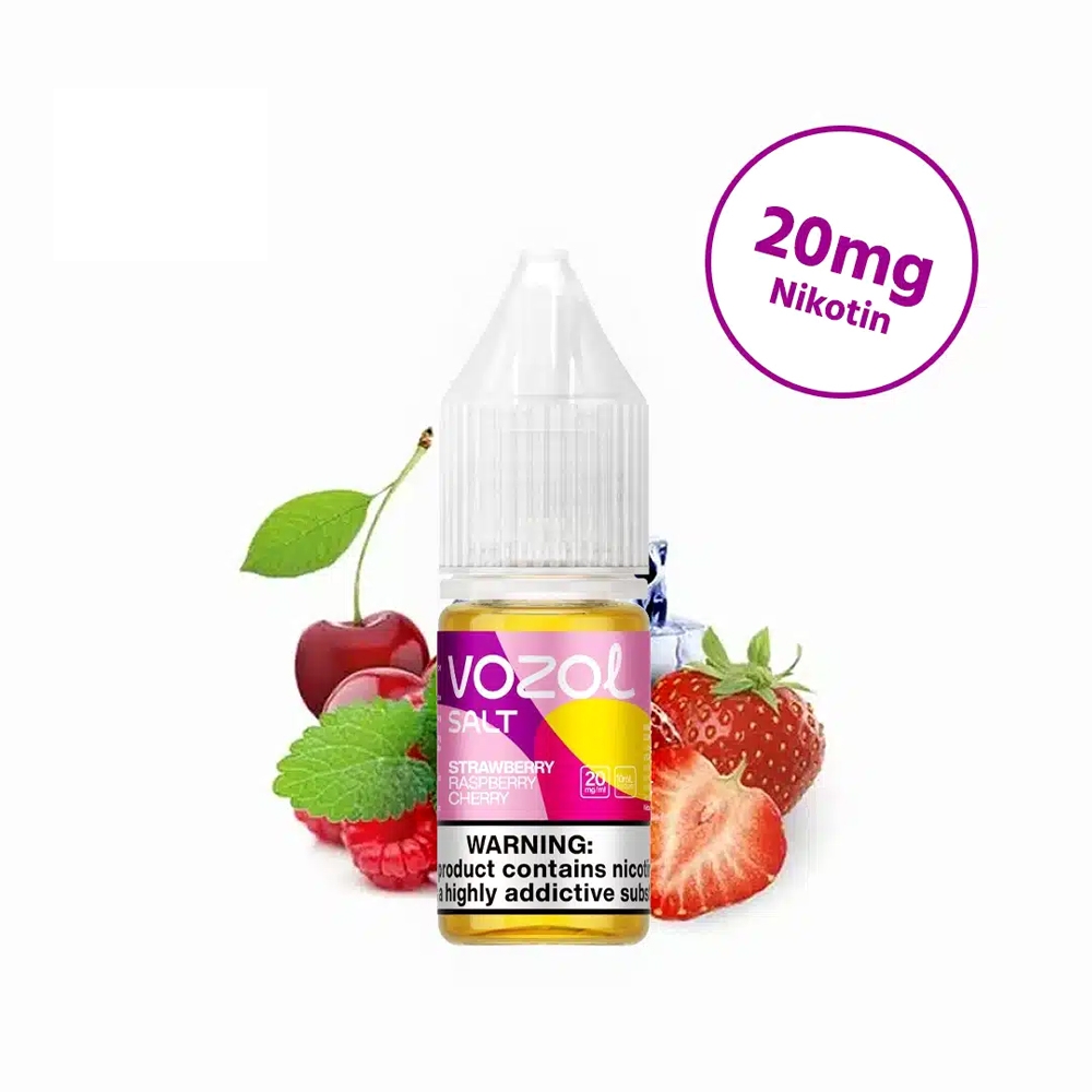 Vozol Liquid Nic Salt 20mg - Strawberry Raspberry Cherry