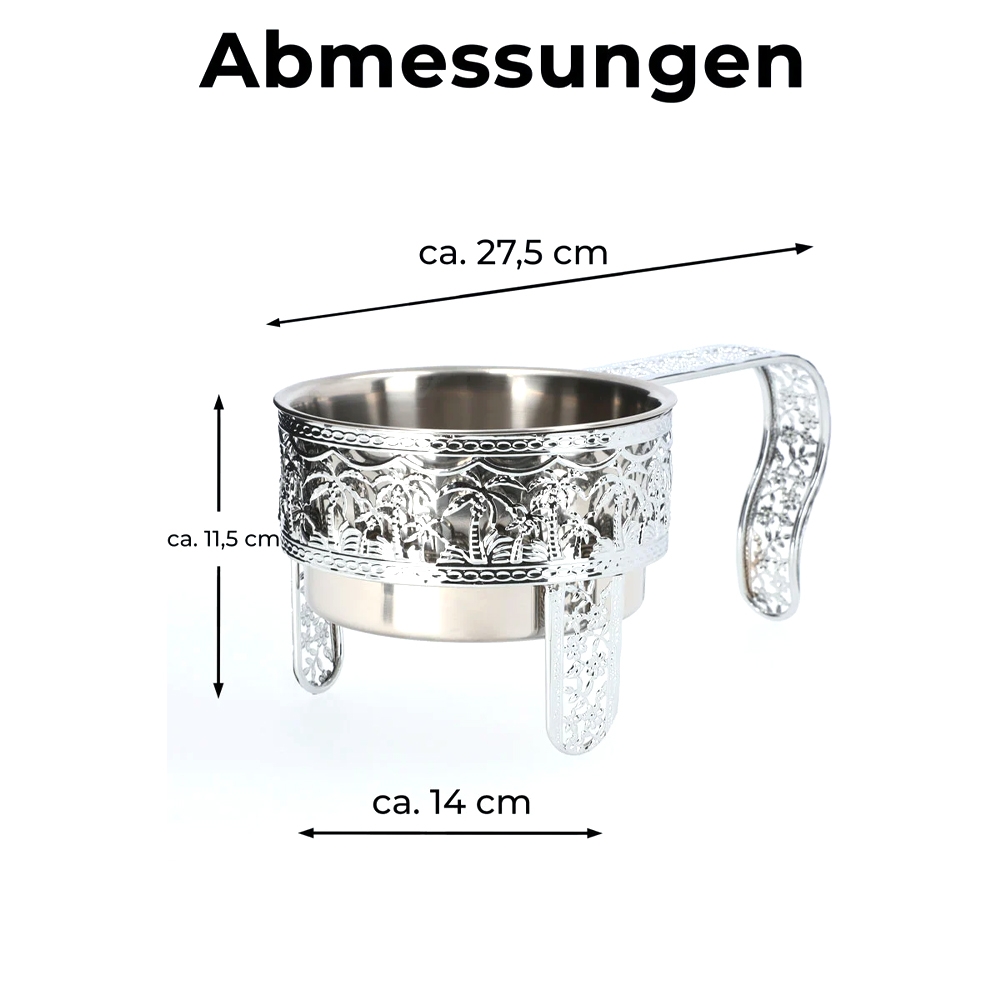 AO Kohlekorb Arabesk Silber