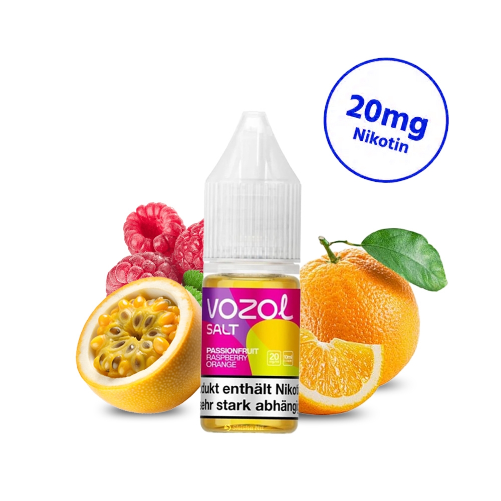 Vozol Liquid Nic Salt 20mg - Passionfruit Raspberry Orange