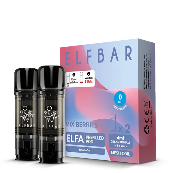 Elfbar ELFA Nikotinfrei POD (2stk) - Mix Berries