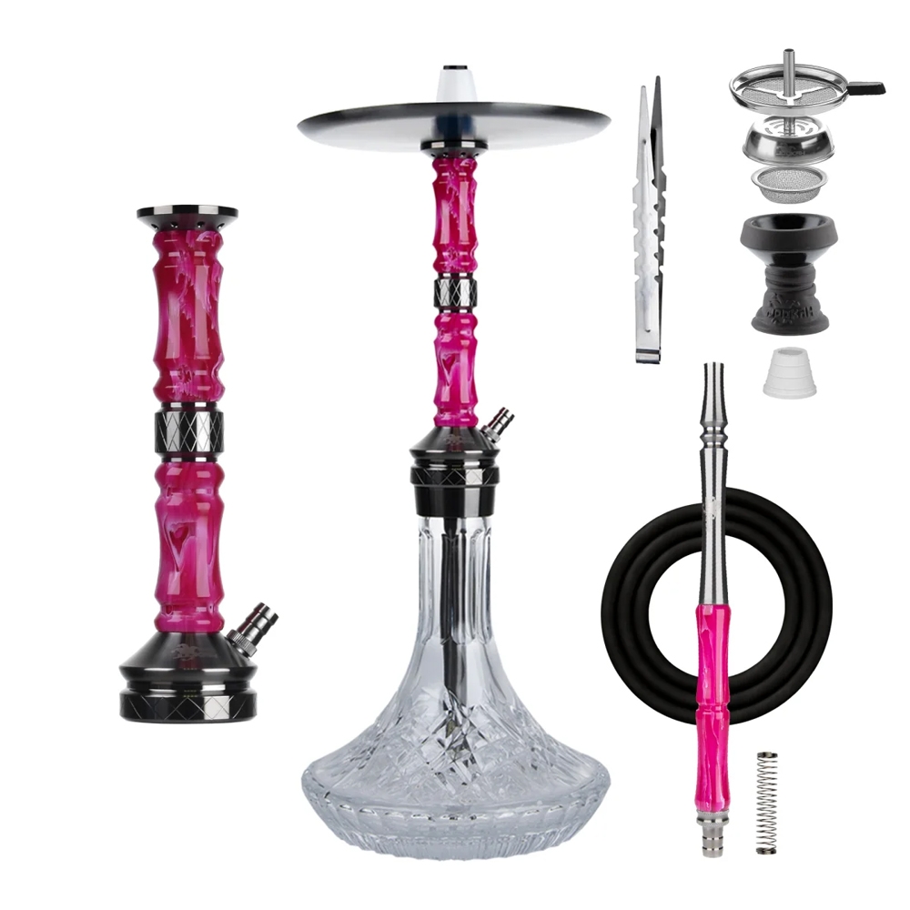 Jookah Shisha Royal Flush - Black Steel/Pink