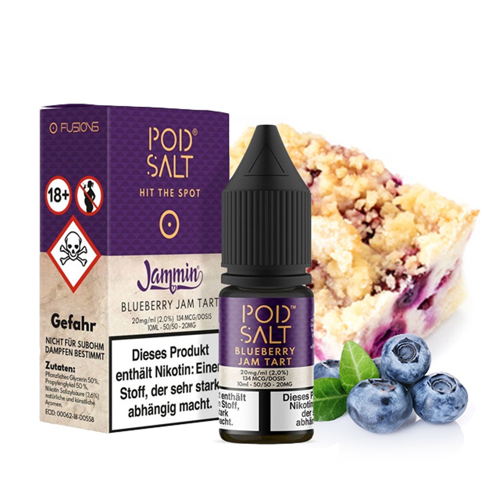 POD SALT Fusion Liquid 20mg - Blueberry Jam Tart