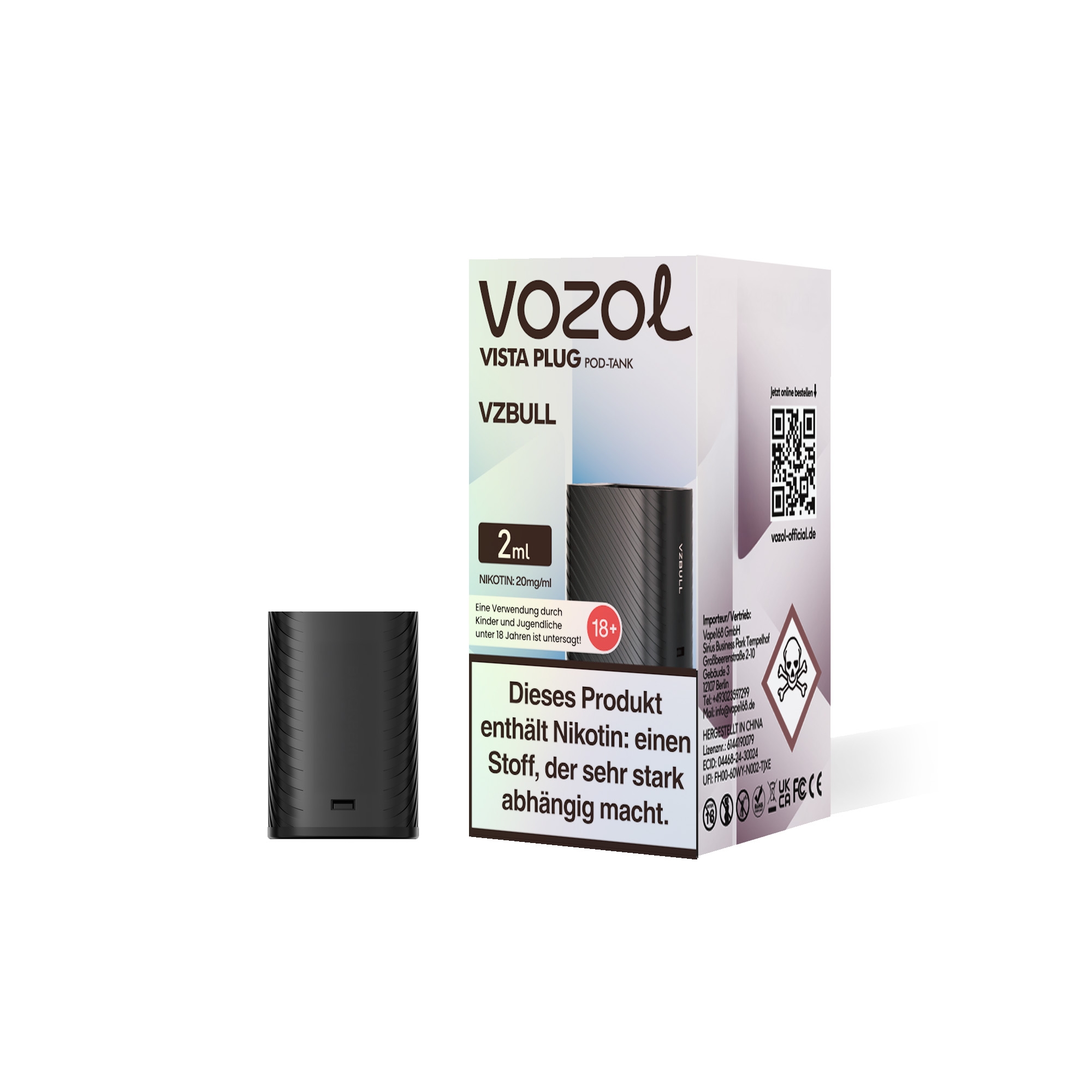 Vozol Vista Plug Verdampfer Pod 2ml - VZBull