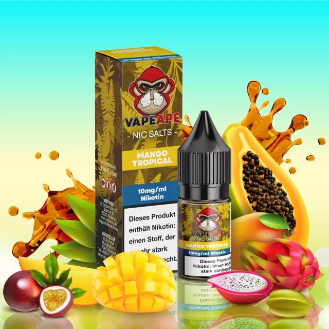 VapeApe Nic Salt Liquid 10mg - Mango Tropical 