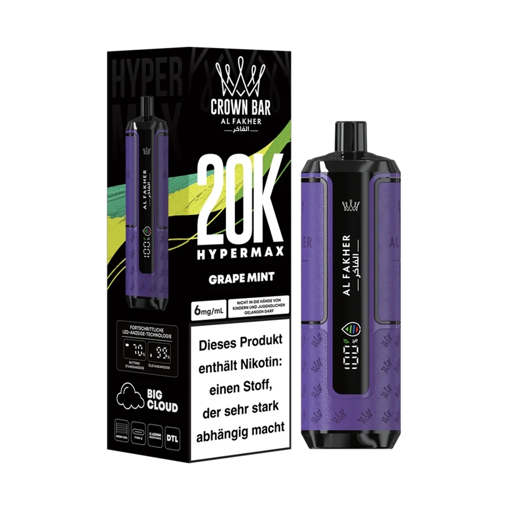 Al Fakher 20K Hypermax - Grape Mint