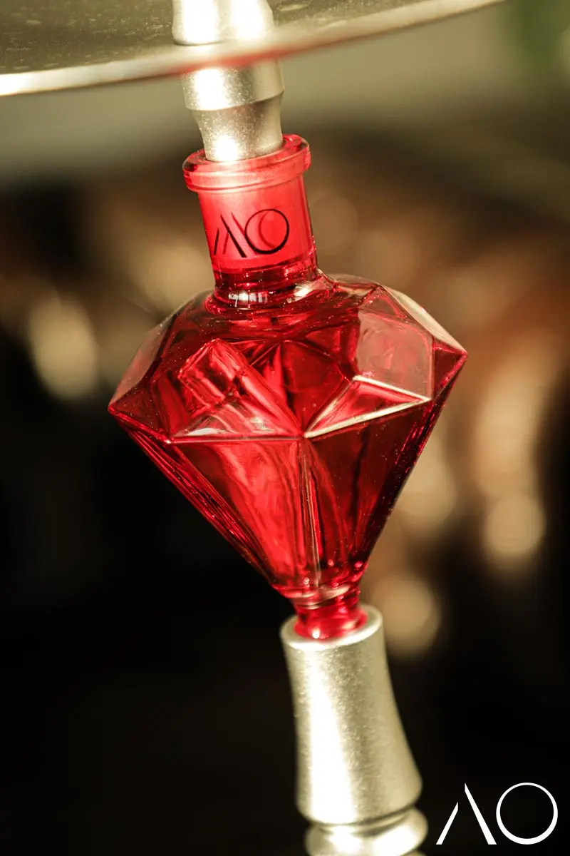 AO Glas Molassefänger 18/8 Diamond - Rot