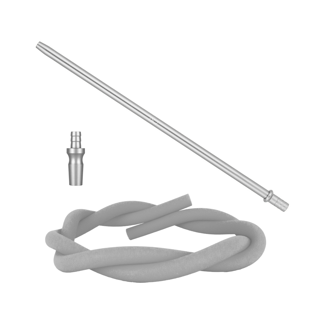 AO Hookah Alu Slim Liner Schlauchset - Silber 18/8
