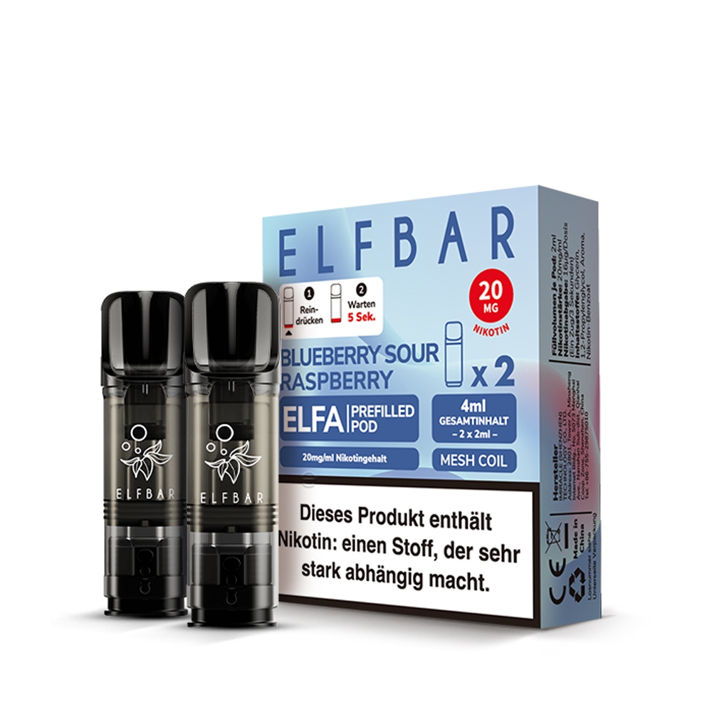 Elfbar ELFA POD (2stk) - Blueberry Sour Raspberry 20mg