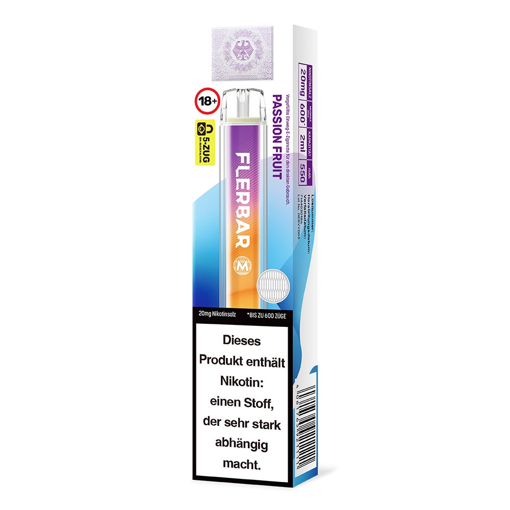 Flerbar M E-Shisha 600 - Passion Fruit 20mg