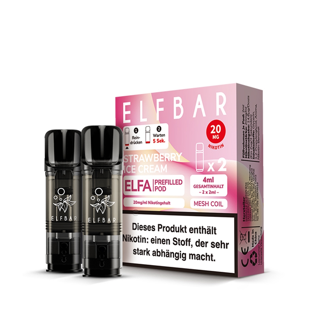 Elfbar ELFA POD (2stk) - Strawberry Ice Cream 20mg