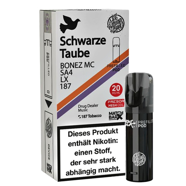 187 Prefilled Pod (1stk) - Schwarze Taube 20mg