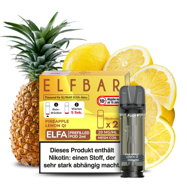 Elfbar ELFA Prefilled POD (2stk) - Pineapple Lemon QI 20mg