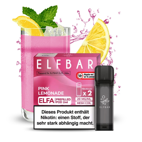 Elfbar ELFA Prefilled POD (2stk) - Pink Lemonade 20mg
