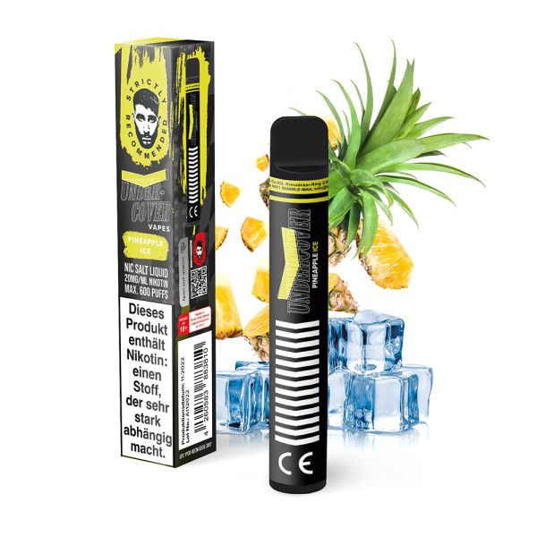 Undercover Vapes 600 by Samra 20mg - Pineapple Ice