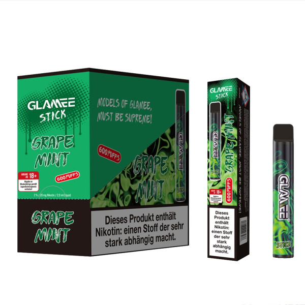 GLAMEE Stick 600 - Grape Mint 20mg
