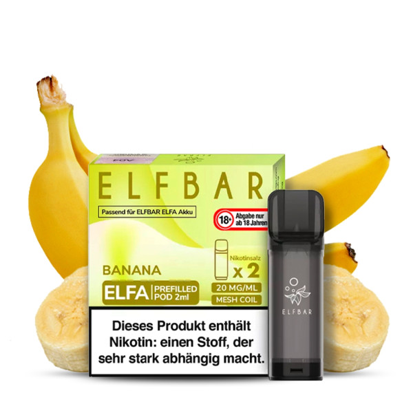 Elfbar ELFA Prefilled POD (2stk) - Banana 20mg