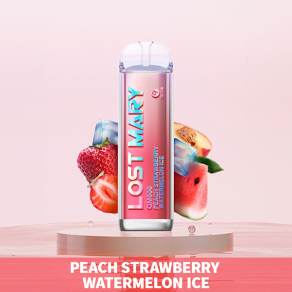 Elfbar Lost Mary QM600 E-Shisha 20mg - Peach Strawberry Watermelon Ice