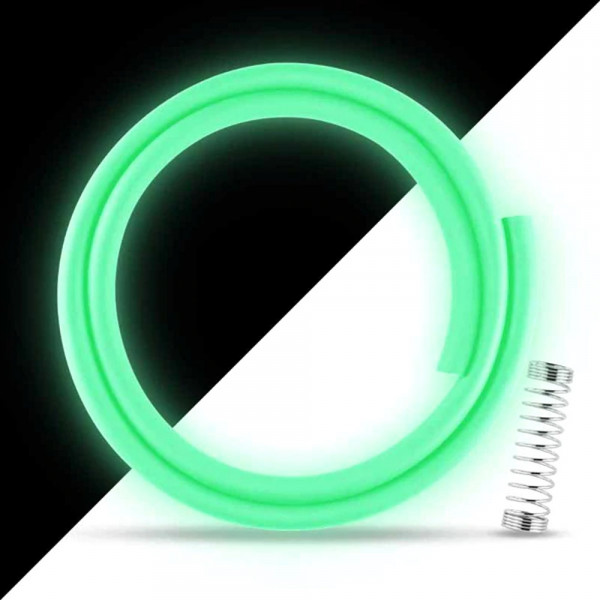 Silikonschlauch inkl. Knickschutzfeder - Leuchtendes Grün