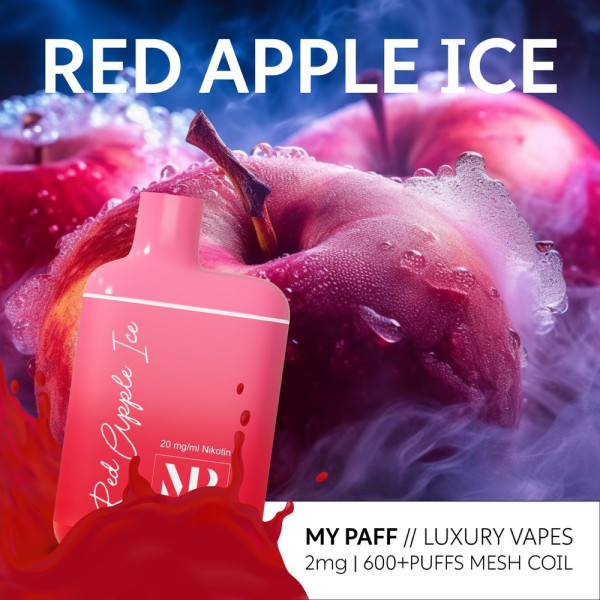 MyPaff Mini Einweg E-Zigarette 600 - Red Apple Ice