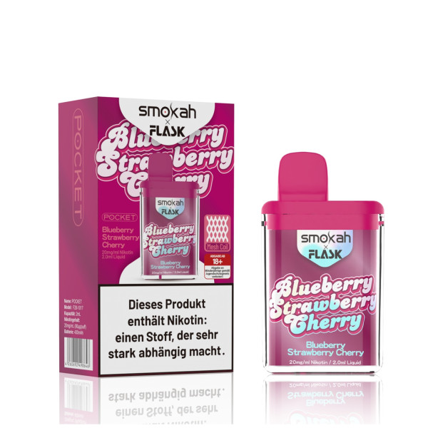Smokah x Flask Pocket - Blueberry Strawberry Cherry