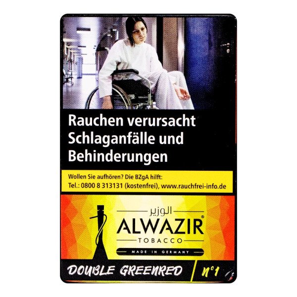 Al Wazir Tobacco 20g - No. 1 Double Greenred