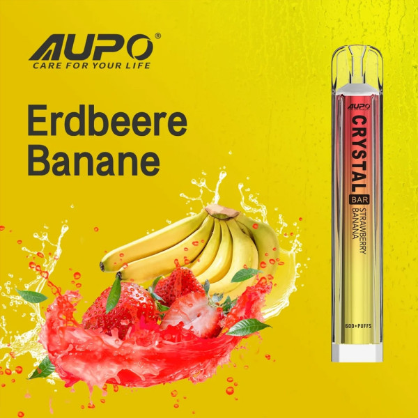 Aupo Crystal Vape 600 - Strawberry Banana 20mg
