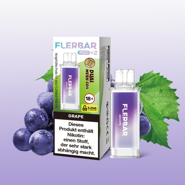 Flerbar POD (2stk) - Grape 20mg