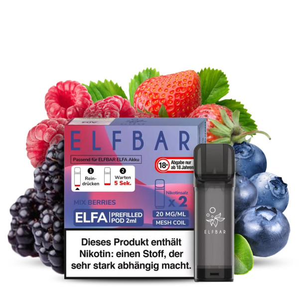 Elfbar ELFA Prefilled POD (2stk) - Mix Berries 20mg