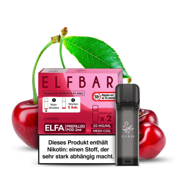 Elfbar ELFA Prefilled POD (2stk) - Cherry Candy(Cherry) 20mg