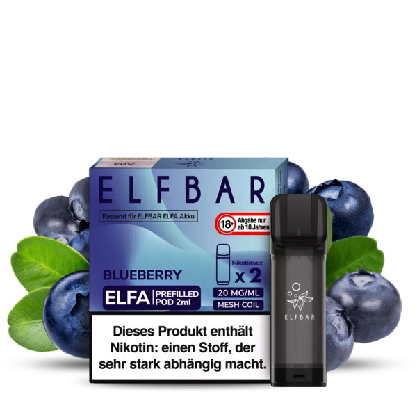 Elfbar ELFA Prefilled POD (2stk) - Blueberry 20mg