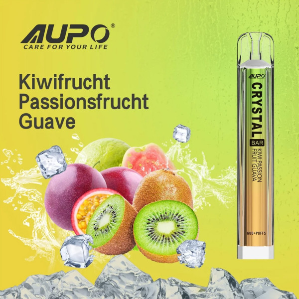 Aupo Crystal Vape 600 - Kiwi Passion Fruit Guava 20mg