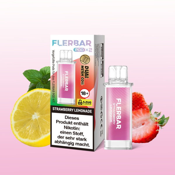 Flerbar POD (2stk) - Strawberry Lemonade 20mg